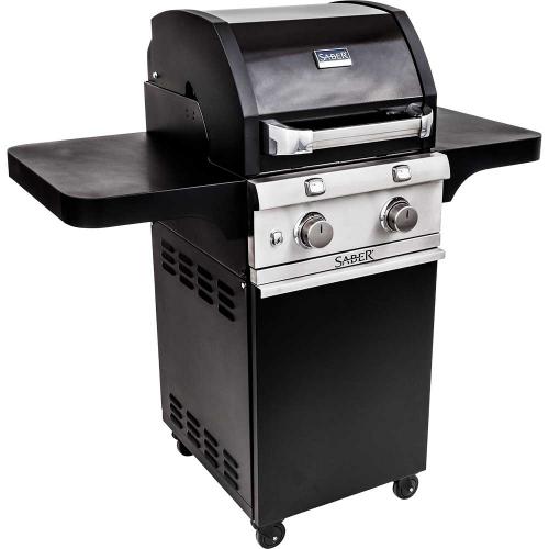 Saber Deluxe Black 330 2-Burner Infrared Propane Gas Grill