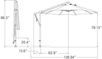10' Octagon Cantilever Patio Umbrella